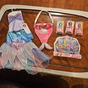 Little Mermaid lot with Ariel Costume